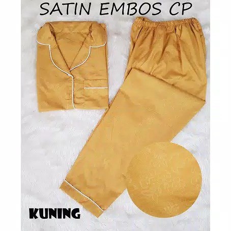 LFF Piyama CP Satin Emboss-Kuning