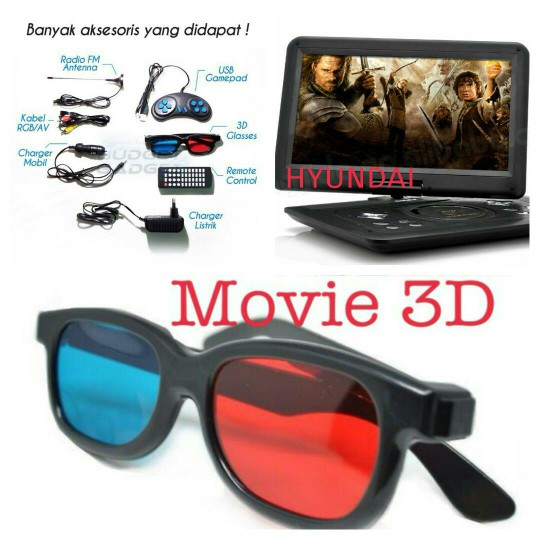 tv portable hyundai 13 / dvd portable 13inch / media player mini