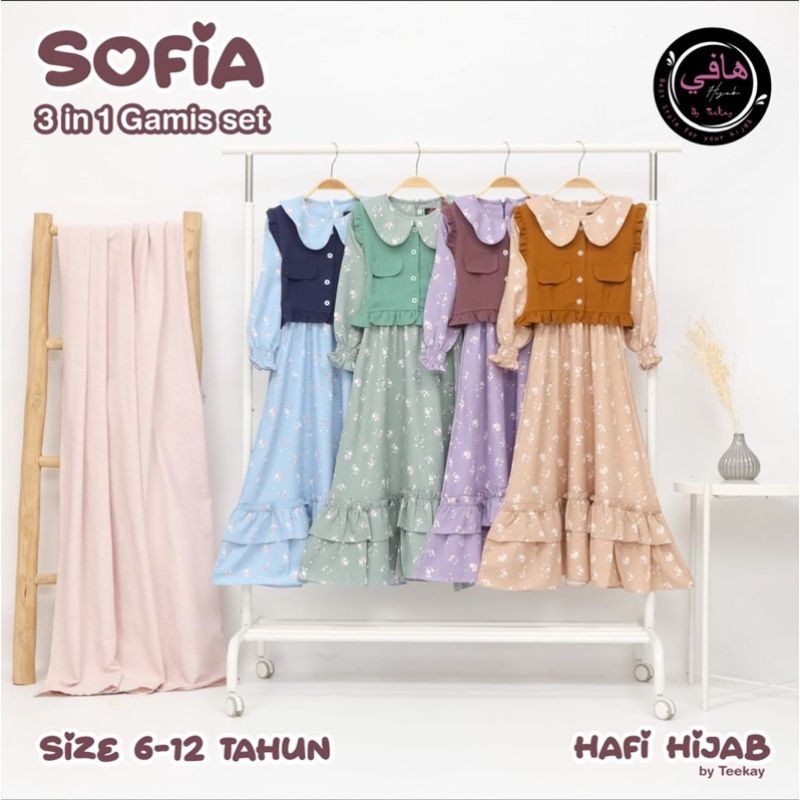 Gamis Sofia 3in1 By Hafi Hijab 6-12T