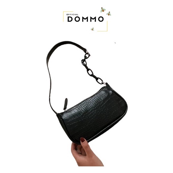 [LOKAL] DOMMO - D1424 TAS CROCO / TAS SELEMPANG RANTAI CRT