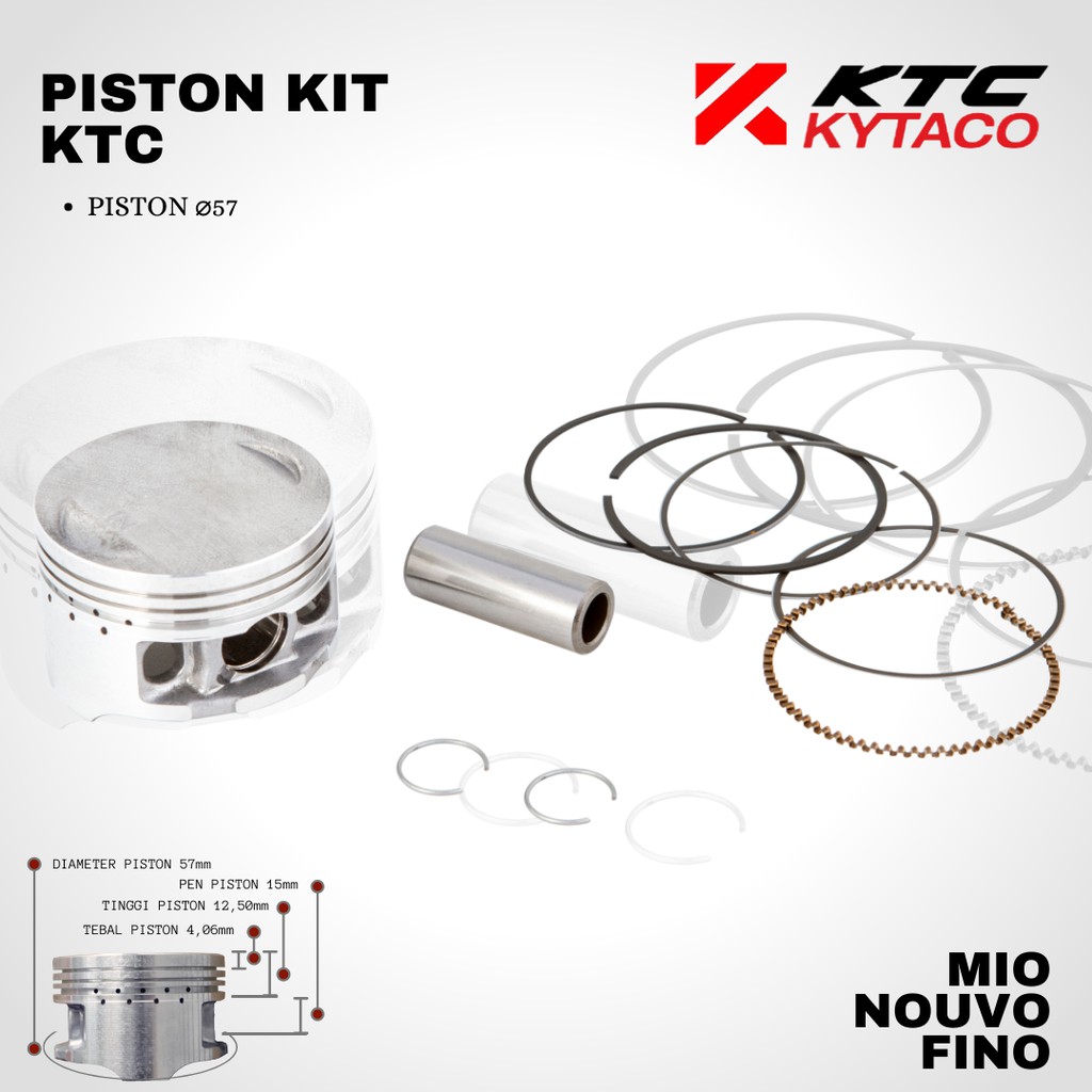 Seher Piston Mio 57 pin 15 KTC KYTACO