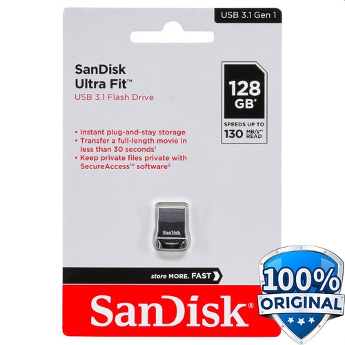 SanDisk Ultra Fit Usb 3.1 Flash Drive 130Mbps CZ430 - 16GB/32GB/64GB/128GB/256GB