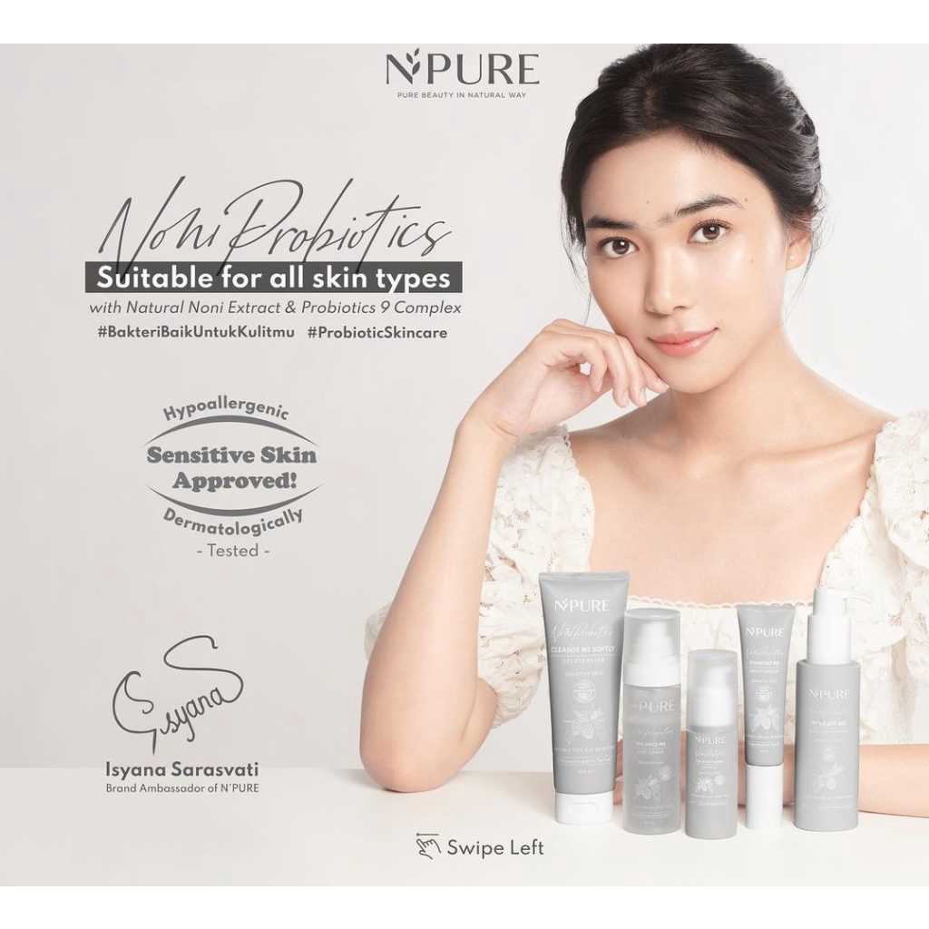 NPURE NONI PROBIOTICS Series Gel Cleanser | Finer Toner | Ampoule (Serum) | Moisturizer (Pelembap) | ❤ jselectiv ❤ SKINCARE KULIT SENSITIF NPURE NONI PROBIOTICS SERIES ORI✔️ BPOM✔️ HALAL✔️COD✔️