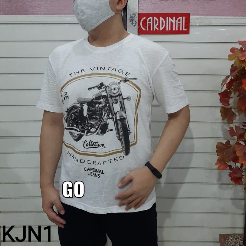 gof KJN CARDINAL JEANS KAOS T-Shirt Cowok Baju Reguler Slimfit Cowok Kaos Cardinal Keren!!!