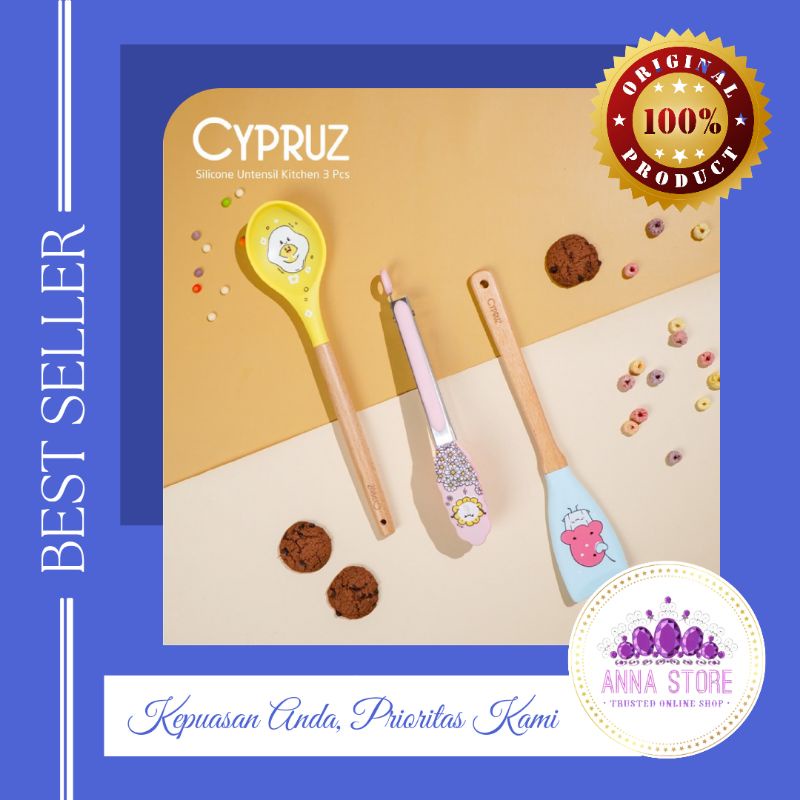 TERLARIS‼️cypruz silicone utensils kitchen/candy spatula/spatula premium