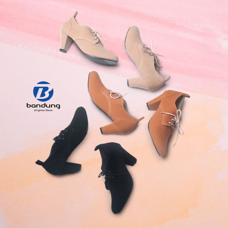 Sepatu Formal High Heels Wanita Formil Kantor Pesta Boots Hak Tinggi 7 cm Promo Garansi Original