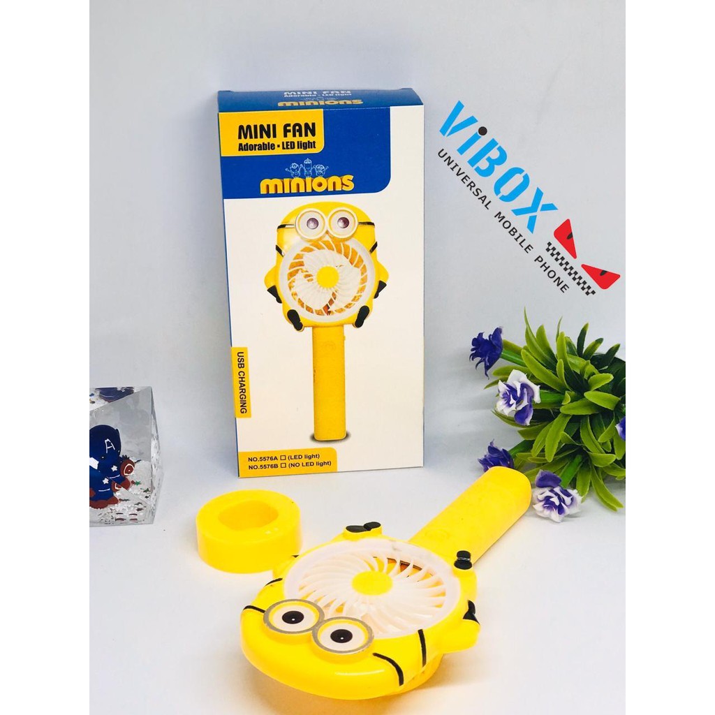 KIPAS ANGIN MINI FAN KIPAS PORTABLE KIPAS ANGIN GENGGAM KARAKTER LUCU