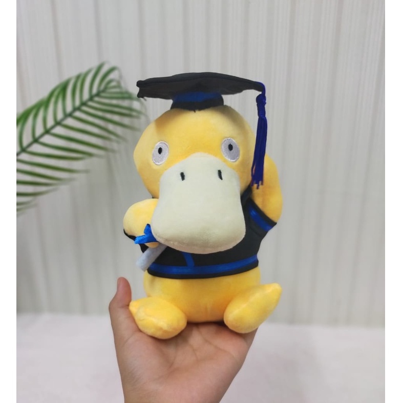 Boneka Wisuda Bebek Psyduck Toga 19cm Teman pokemon graduation/Boneka Toga/Kado Wisuda