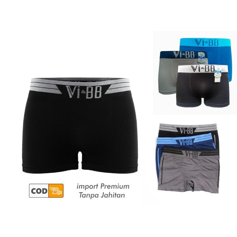 (3pcs) CD Boxer Pria Dewasa premium Strech Import