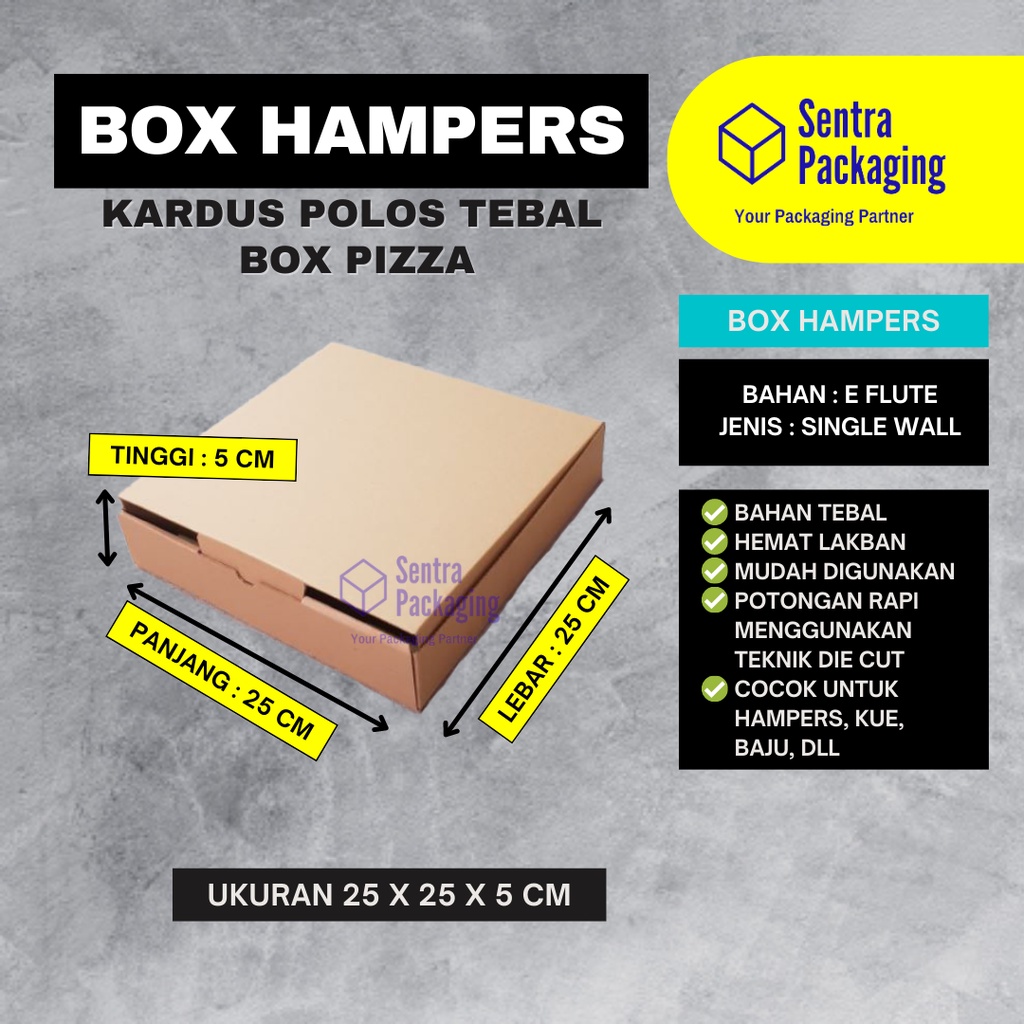 

Kardus 25x25x5 cm / Box Hamper / Kardus Die Cut dan Easy Usage