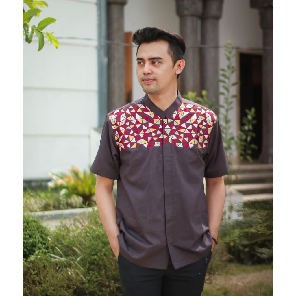 Koko Alharamain dewasa terbaru dan Terakhir B07 Dark mocca bordir simpel dan elegan ecer dan grosir