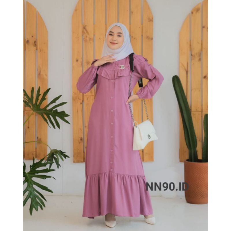 MOLLA DRESS-GAMIS MUSLIMAH TERBARU-KRINKEL AIRFLOW PREMIUM