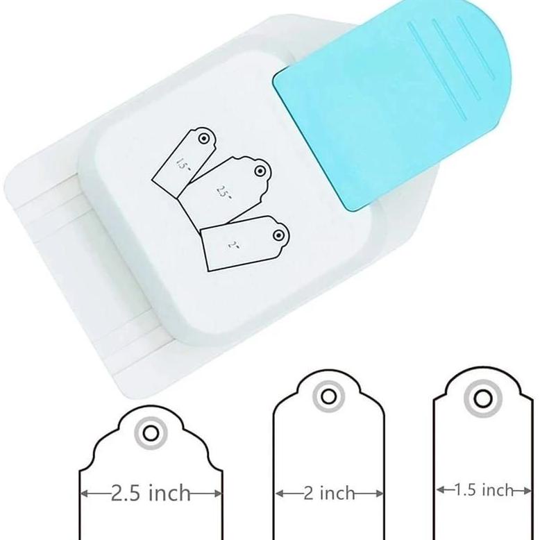 

[KODE PRODUK S9NDM8791] Tag Puncher Bookmark Embossing Gift Hang Tag Paper Punch 3 size in 1