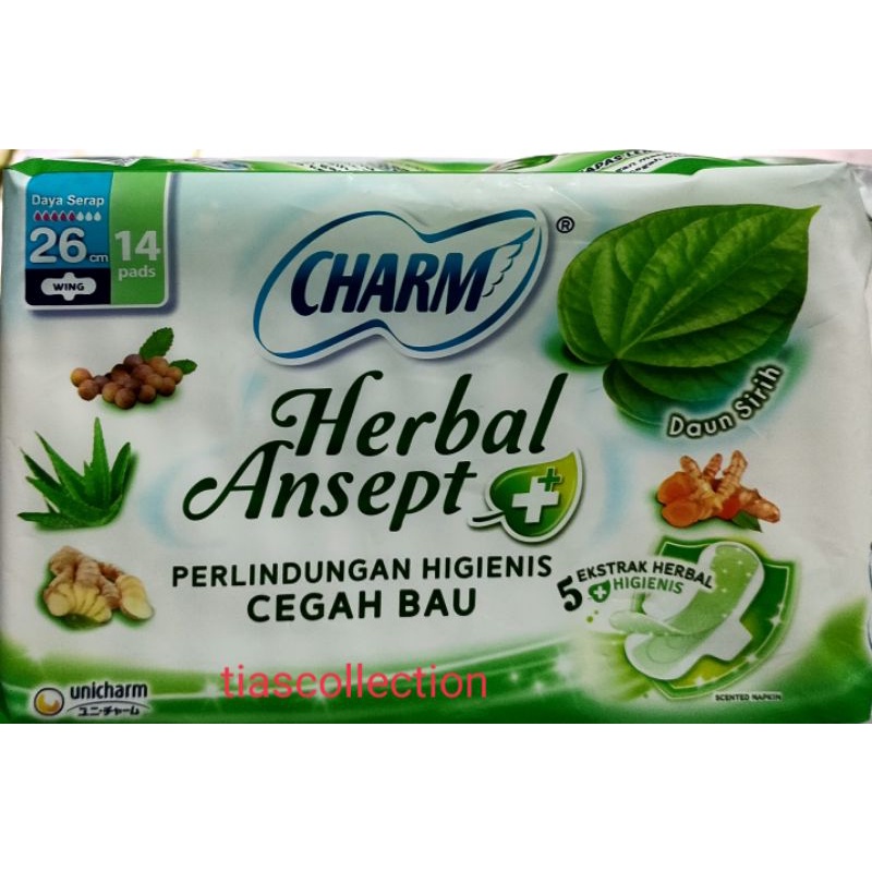 Charm Daun Sirih Cegah Bau Wing 26 cm 14 pads