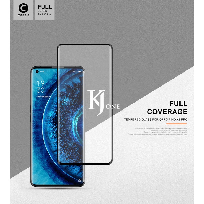 MOCOLO Tempered Glass 3D OPPO Find X / Find X2 / Find X2 Pro Full Lem