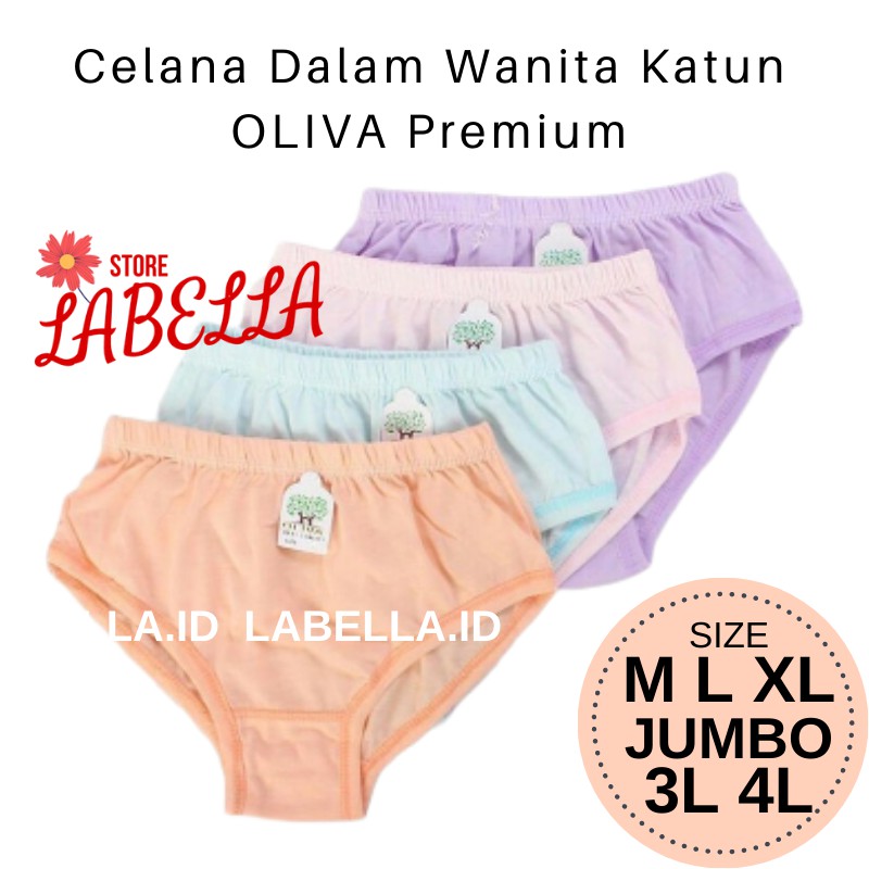 Jual Celana Dalam Wanita Cd Wanita Katun Premium Oliva Size M L Xl