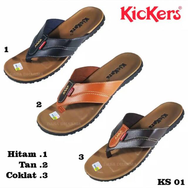 Sandal gunung pria coklat kickers ex dokter pns