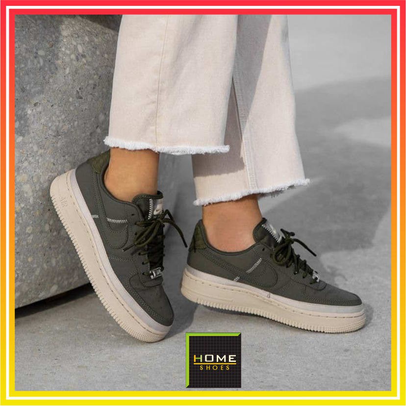 ASLI SEPATU WANITA Nike Air Force 1 07 SE Cargo Olive Green SNEAKERS RUNNING SPORT ORIGINAL