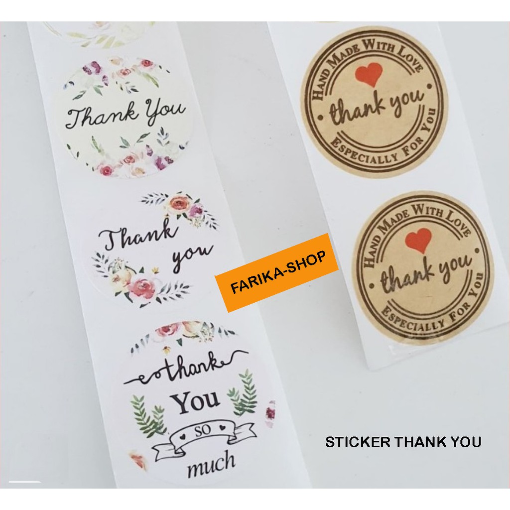 Jual Sticker Label Thank You Stiker Label Segel Tulisan Thank You