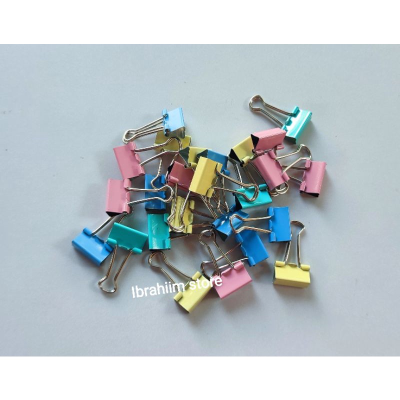 KLIP PENJEPIT KERTAS BINDER CLIP SEDANG 19MM NO. 107 WARNA WARNI KLIP PENJEPIT KERTAS MURAH