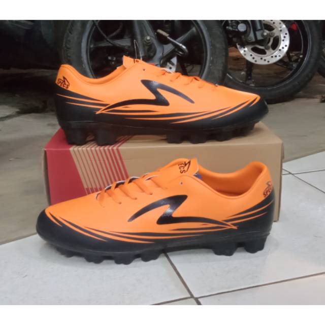 Sepatu Bola Specs Sparta Fg-Black/Orange Popsicle