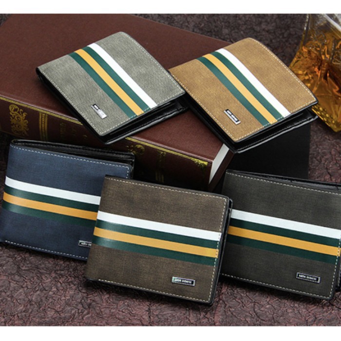 Dompet Pendek Dompet Kulit Pria MenBense Strip 1906