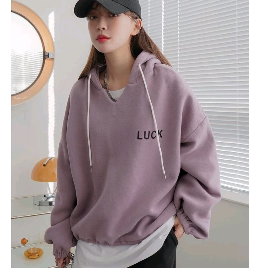 SWEATER HOODIE WANITA - LUCK HOODIE SWEATER - HODIE - HOODIE WANITA