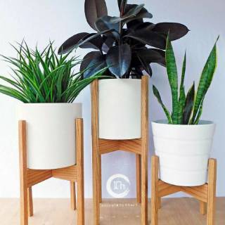 Standing pot tanaman plant tatakan bungan kayu jati Standing pot tanaman plant tatakan bungan kayu jati