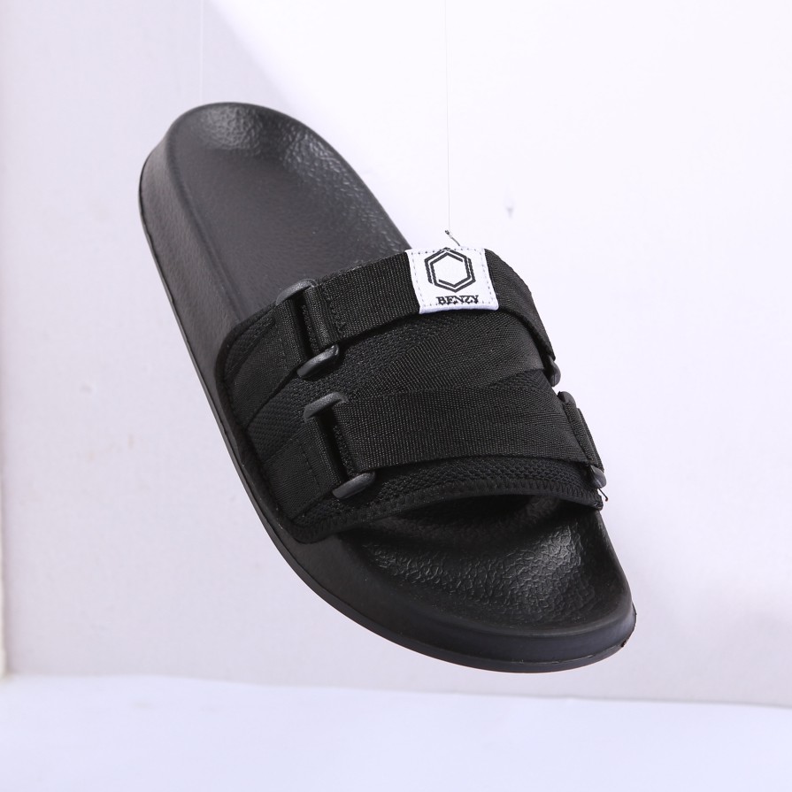 CROSS BLACK | FORIND x BENZY | Sandal EVA Ringan Slop Santai Simple Pria/Men Sendal Footwear Ori