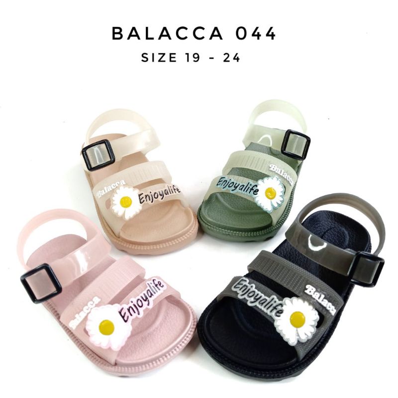 Sandal Ban Dua Bunga Daisy Anak Bayi Perempuan Kancing Balaca 044