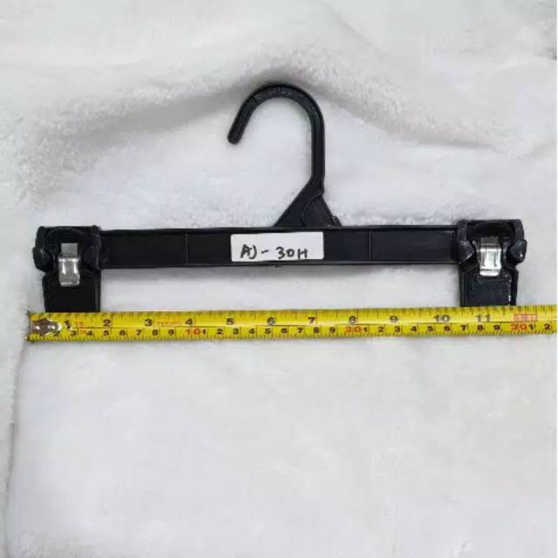 Hanger Celana Jepit 30cm Hitam (12Pcs) Gantungan Celana Jepit Hanger jepit Celana Gantungan jepit ce