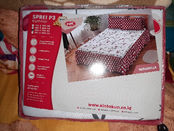 Kintakun Sprei Rumbai 180x200 Motif Eva Abel Albany Fiji Hannah Arthur Chloe - King 180 Sp P3 Seprai