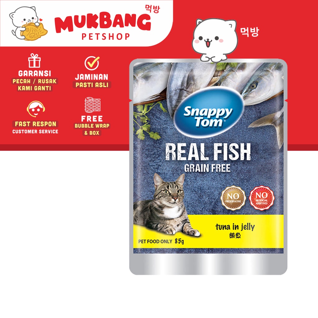 Snappy Tom Pouch 85Gr Grain Free Cat Wet Food Makanan Basah Kucing