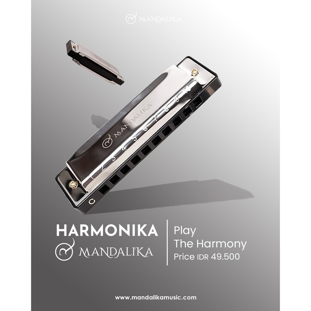 Harmonica / Harmonica 10 Holes 10 Lubang Key C Original Merk Mandalika