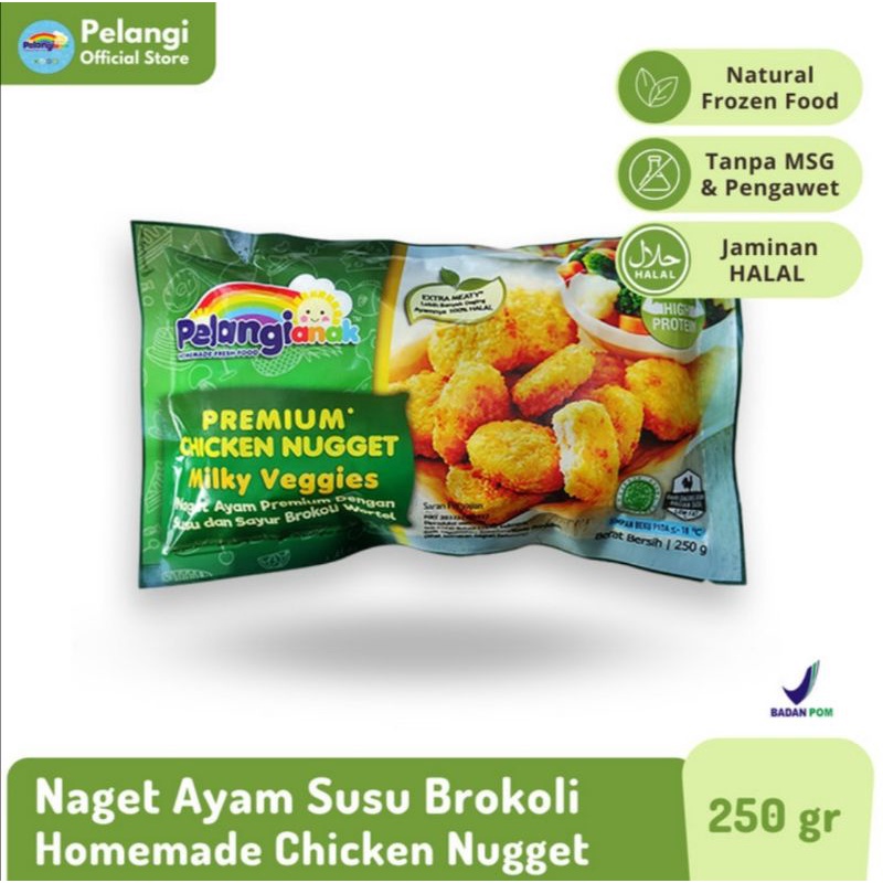 

Nugget Ayam Susu Sayur Non MSG / Pelangi Anak Frozen Food Bogor lauk sehat instan healthy