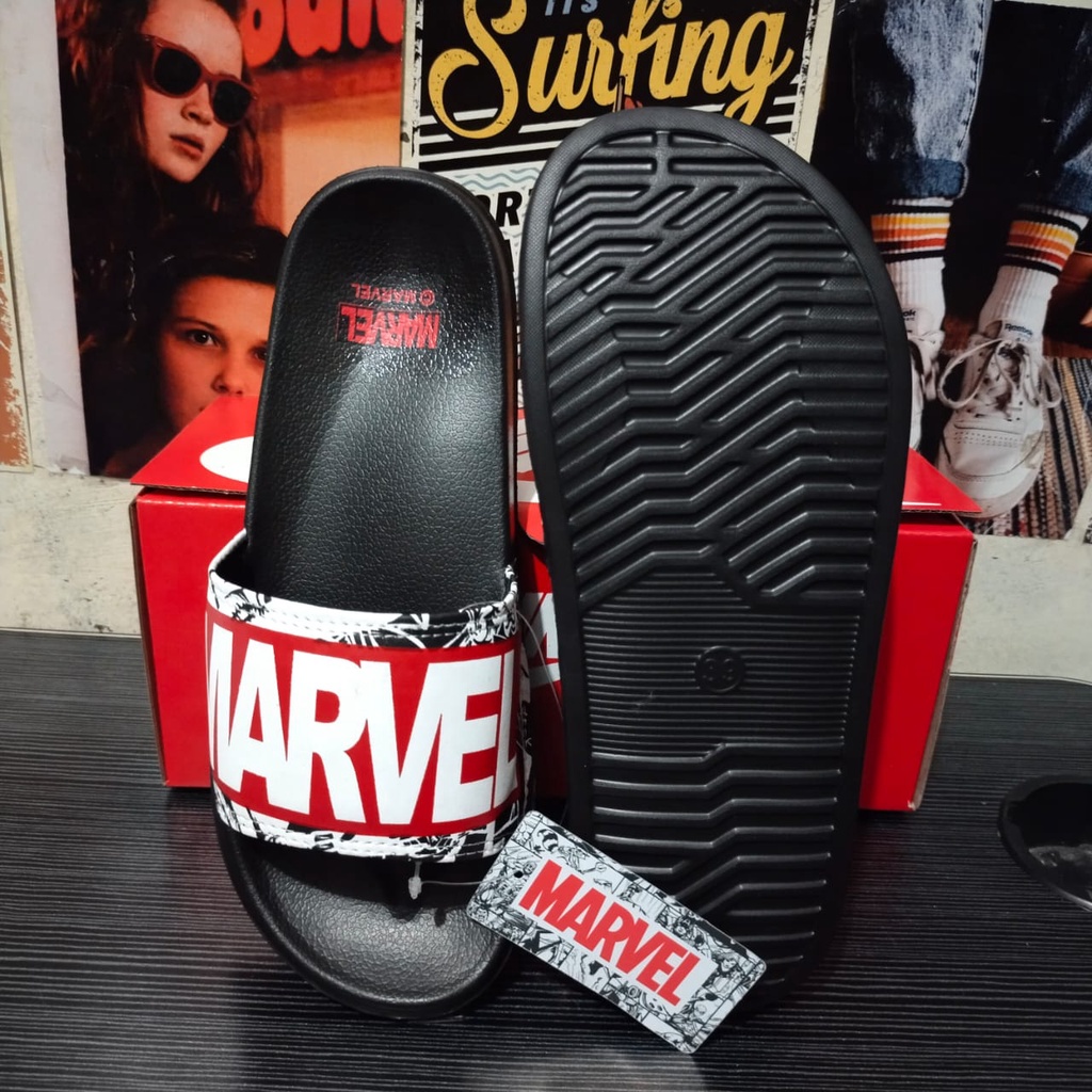 SANDAL MARVEL MERAH VANS ORIGINAL SENDAL SLIDE MURAH SANDAL KEREN WANITA PRIA TERMURAH IMPORT SANDAL EMPUK SANDAL MERAH SANDAL PALING MURAH