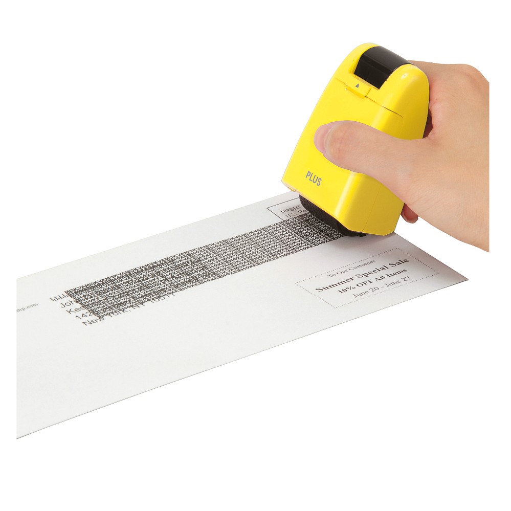 

PLUS Roller Stamp Identity Guard Stationery Office hapus alamat 26 mm
