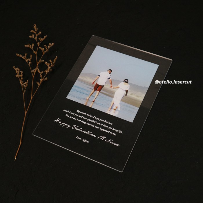 Custom Greeting Card Photo Print Tulisan Hadiah Valentine Anniversary Kartu Greetings Love Pacar