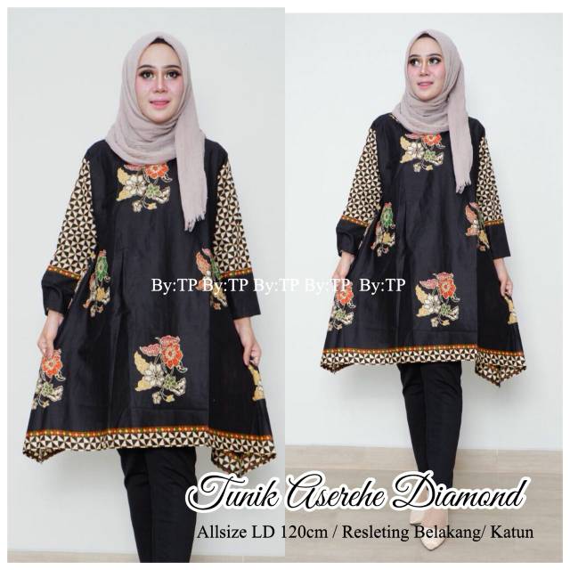 Tunik batik jumbo model aserehe diamond