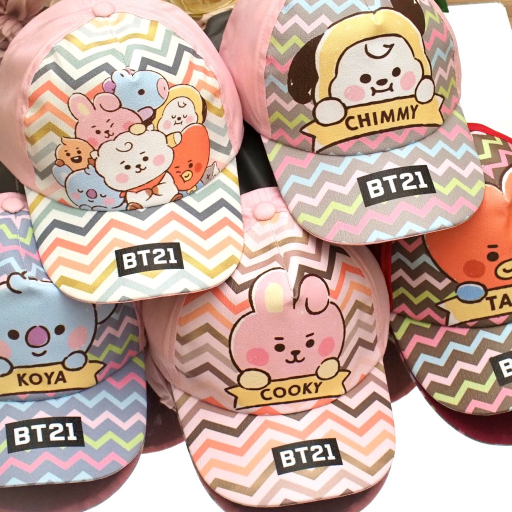 Topi Anak BT21 Karakter BTS Topi Baseball Korea Kpop Aksesoris Anak