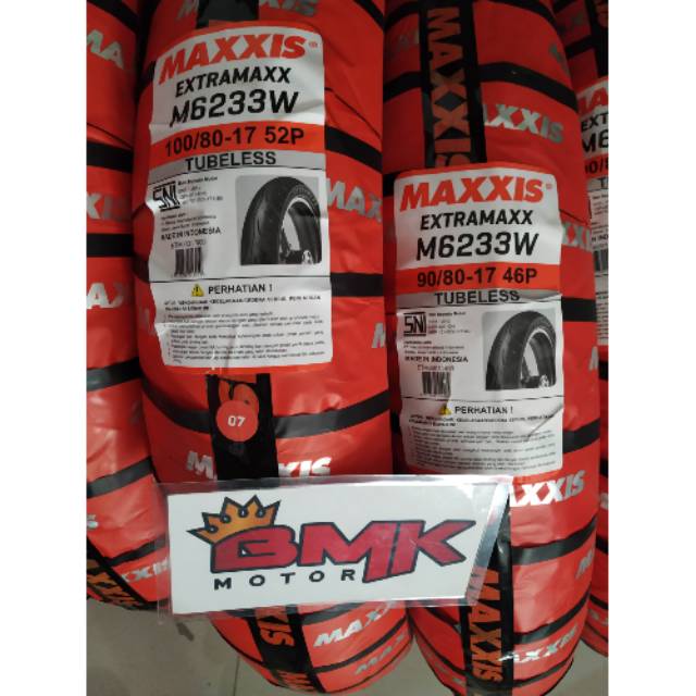PAKET BAN MAXXIS EXTRAMAXX 90/80-17 DAN 100/80-17 TUBELESS