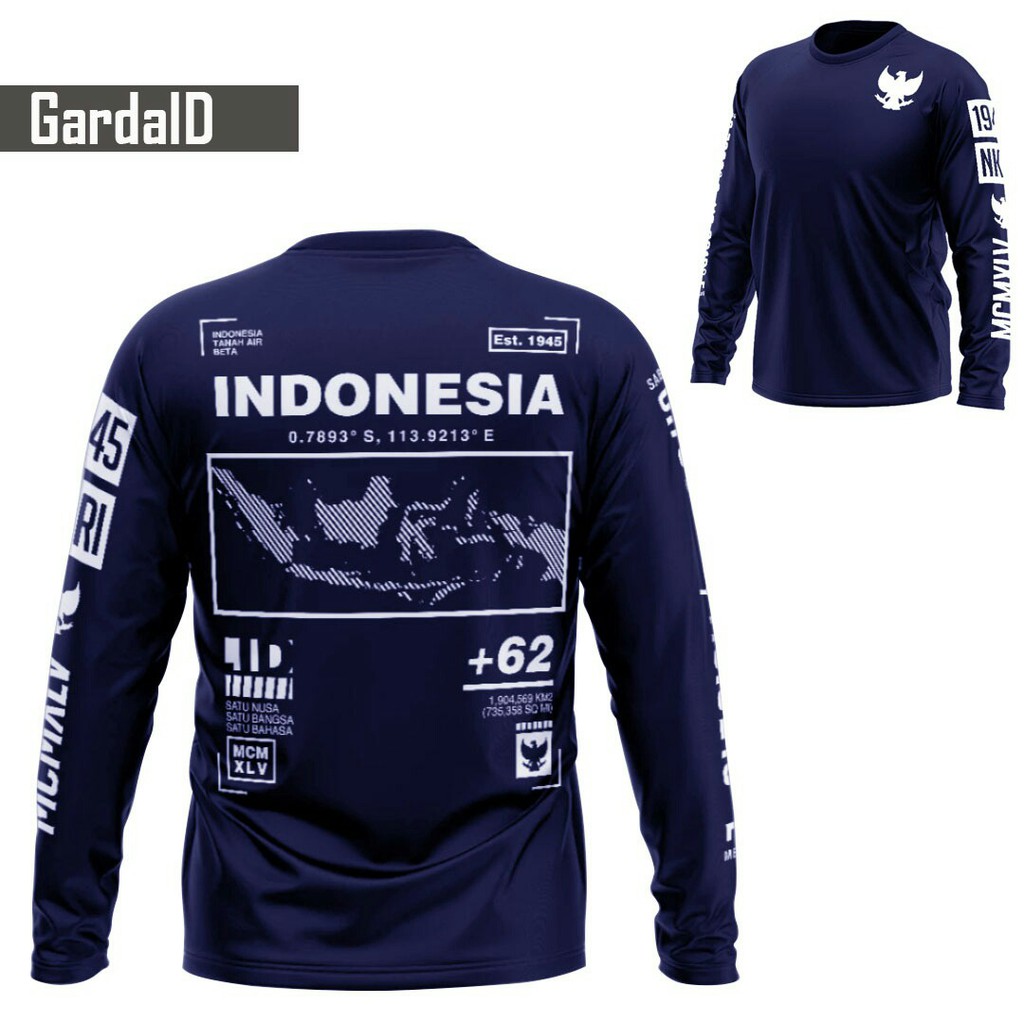 baju pria kaos Gardanid lengan panjang