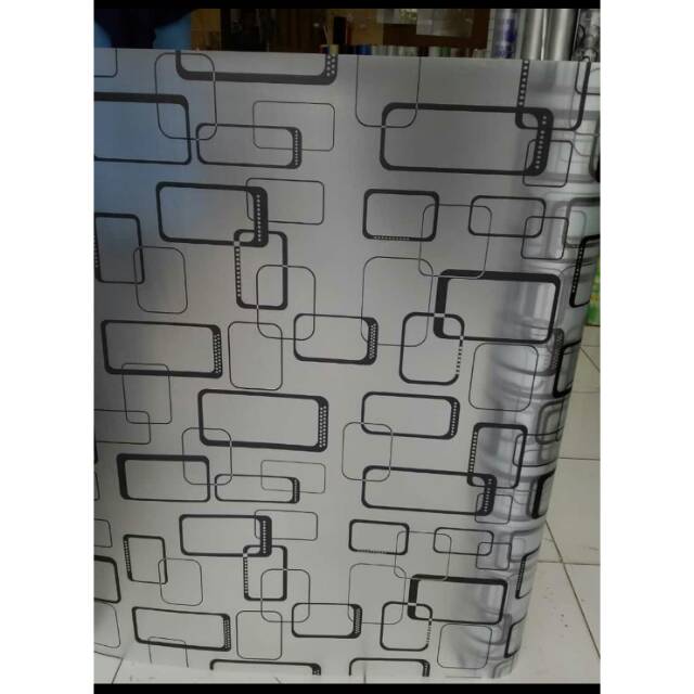 Sticker Kaca Sandblast Motif HP hitam