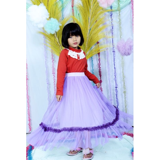 ROK TUTU NADIA REMPEL KOMBINASI/BAWAHAN PEREMPUAN/ROK TUTU PREMIUM--ROK ANANK TRENDY USIA 5-7TAHUN