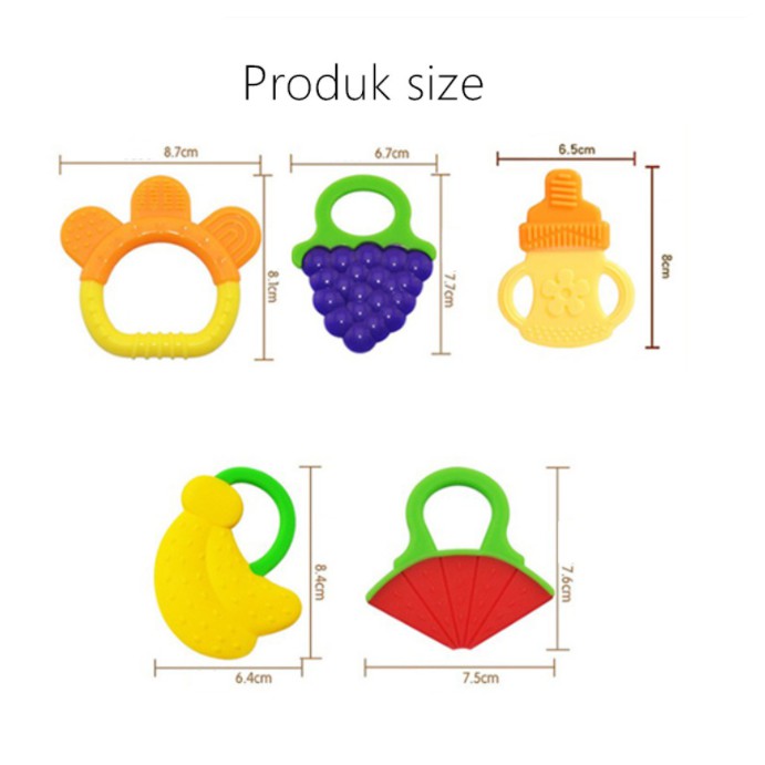 Rubber Fruit Teether Bayi Murah BPA FREE Yeo Yeo Buah CBKS 12 LC