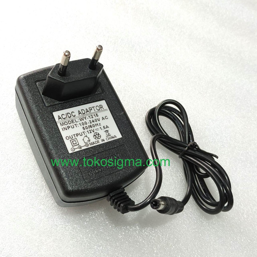 ADAPTOR AC to DC 12V 1.5A jek 5.5x2.5mm