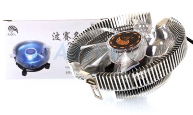 FAN LGA Poseidon Blue Led Heat sink Cooler for intel and amd