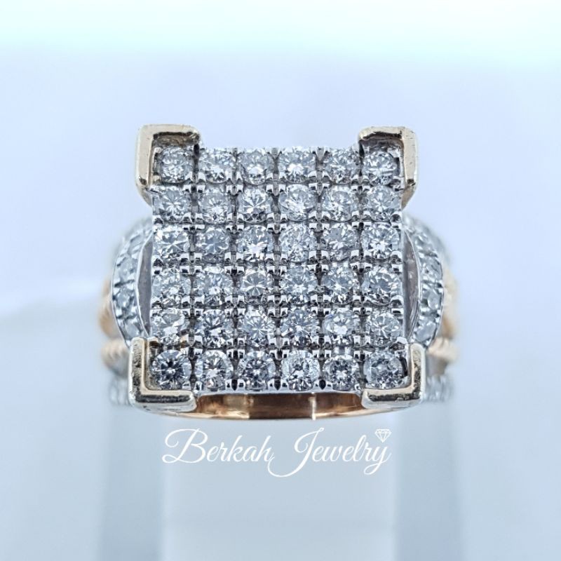 Cincin emas berlian asli natural diamond