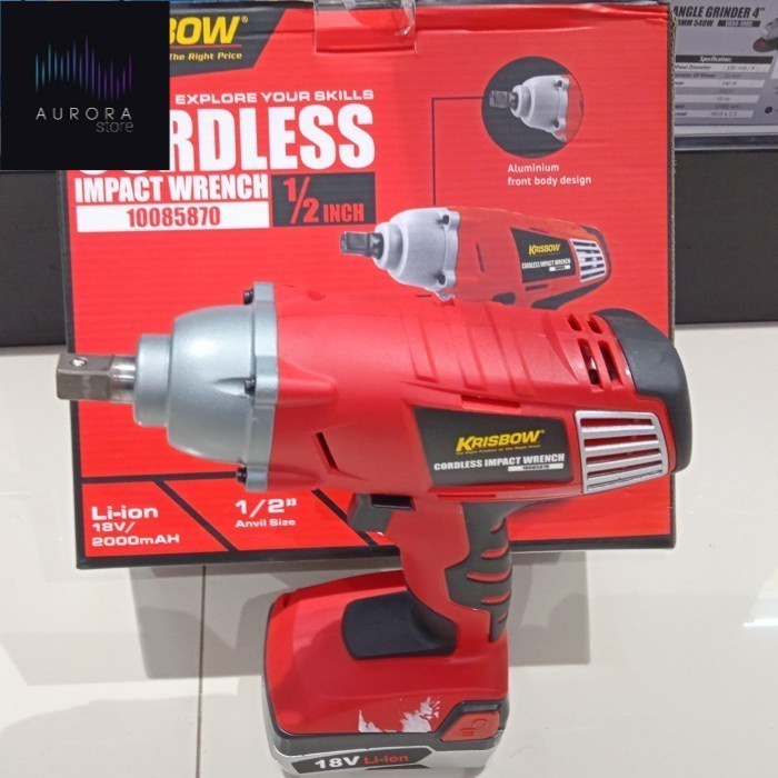 Krisbow Mesin Impact Kunci Shock Cordless Sq 1/2inc 18v Li