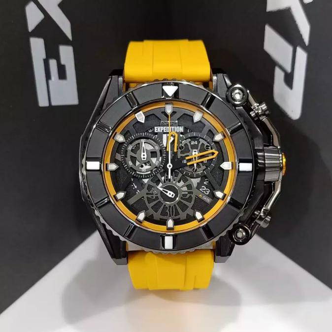 Jam Tangan Pria Expedition Exp E3009M E3009 E 3009 Yellow Original Resadimitri